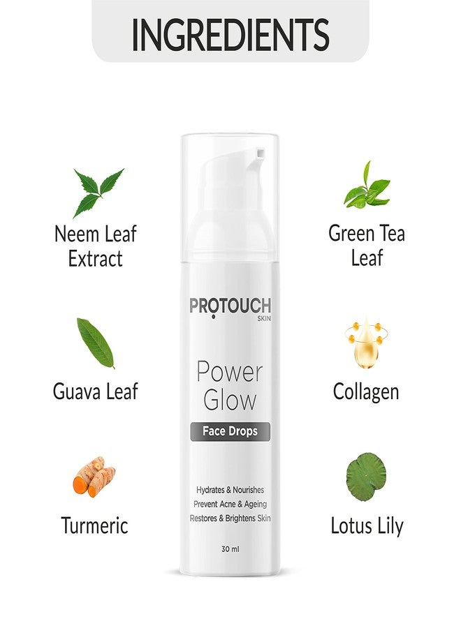 PROTOUCH Power Glow Face Drops And Serum | Brightening & Nourishing | Anti Acne & Anti-aging | For Clear & Glowing Skin For All Skin Type (Pack of 1) - Image 3