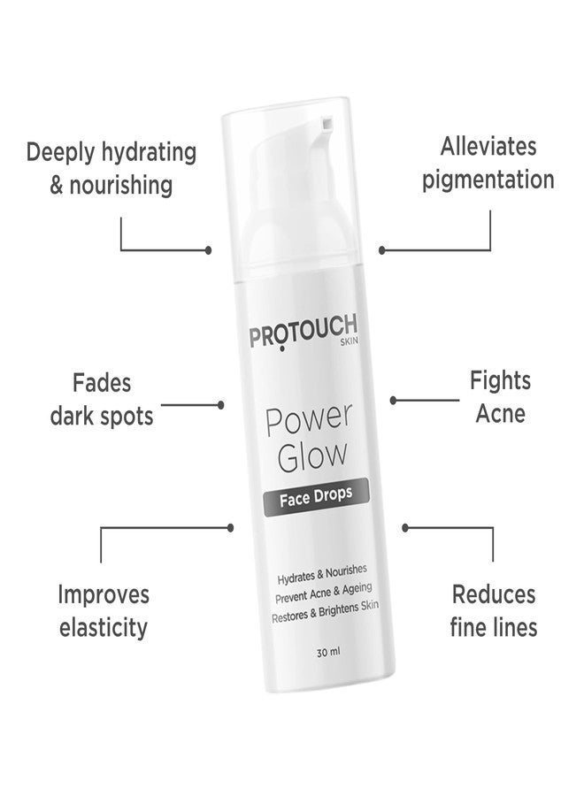 PROTOUCH Power Glow Face Drops And Serum | Brightening & Nourishing | Anti Acne & Anti-aging | For Clear & Glowing Skin For All Skin Type (Pack of 1) - Image 2