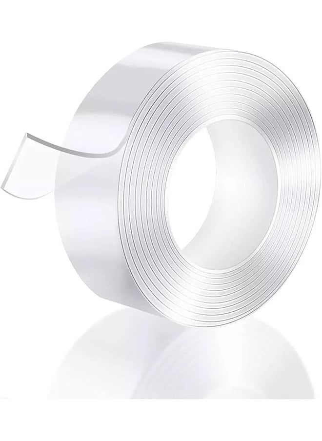 PROMASS promass 5 Meter Magic Improvement Double Sided Tape Mounting Transparent Trace Less Acrylic REUse Washable Waterproof Adhesive Tape 5M  - Image 1