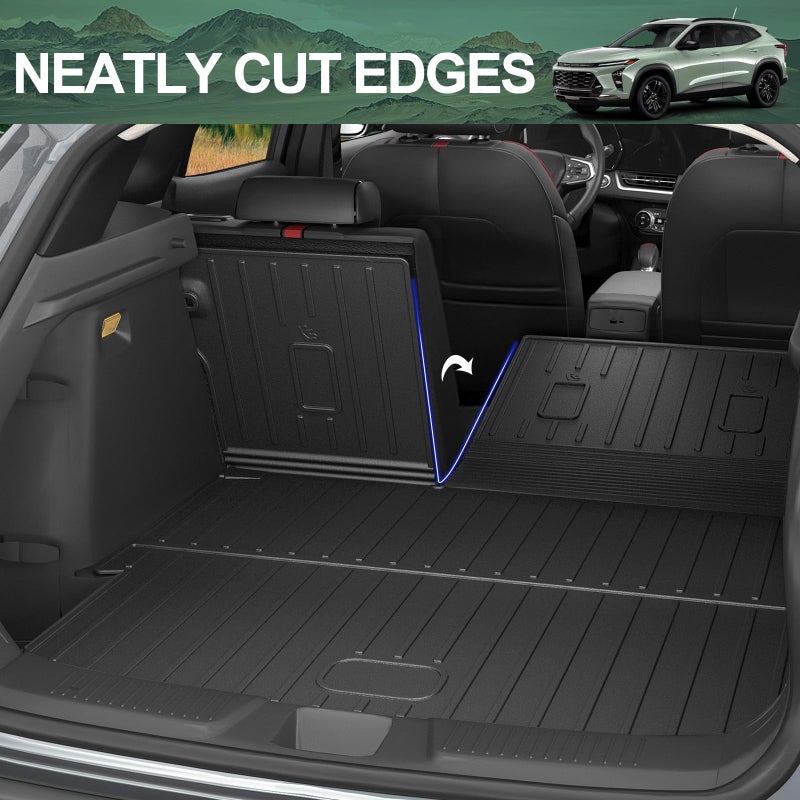 HOUCLEMIC Floor Mats for 2024-2026 Chevy Trax/Buick Envista, All Weather TPE Cargo Mat with 3rd Seat Back Cover and Left Storage Mat for Chevy Trax Accessories Door Sill Guards - Image 5