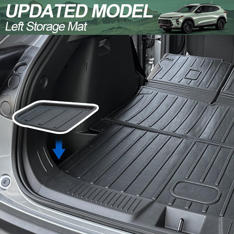 HOUCLEMIC Floor Mats for 2024-2026 Chevy Trax/Buick Envista, All Weather TPE Cargo Mat with 3rd Seat Back Cover and Left Storage Mat for Chevy Trax Accessories Door Sill Guards - Image 4