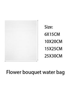 Aikanbo Bouquet Water Retention Set, 15X25cm Flower Water Retention Bag (50pcs), 30X30cm Flower Water Absorbent Cotton (5pcs), Rubber Band (100pcs), Suitable For Flower Shop Supplies, Flower Water Absorbent Tube Replacement, Rose Flower Arrangement Packaging Bag  - Image 2