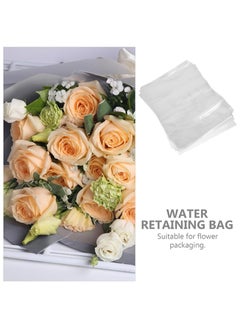 Aikanbo Bouquet Water Retention Set, 15X25cm Flower Water Retention Bag (50pcs), 30X30cm Flower Water Absorbent Cotton (5pcs), Rubber Band (100pcs), Suitable For Flower Shop Supplies, Flower Water Absorbent Tube Replacement, Rose Flower Arrangement Packaging Bag  - Image 5