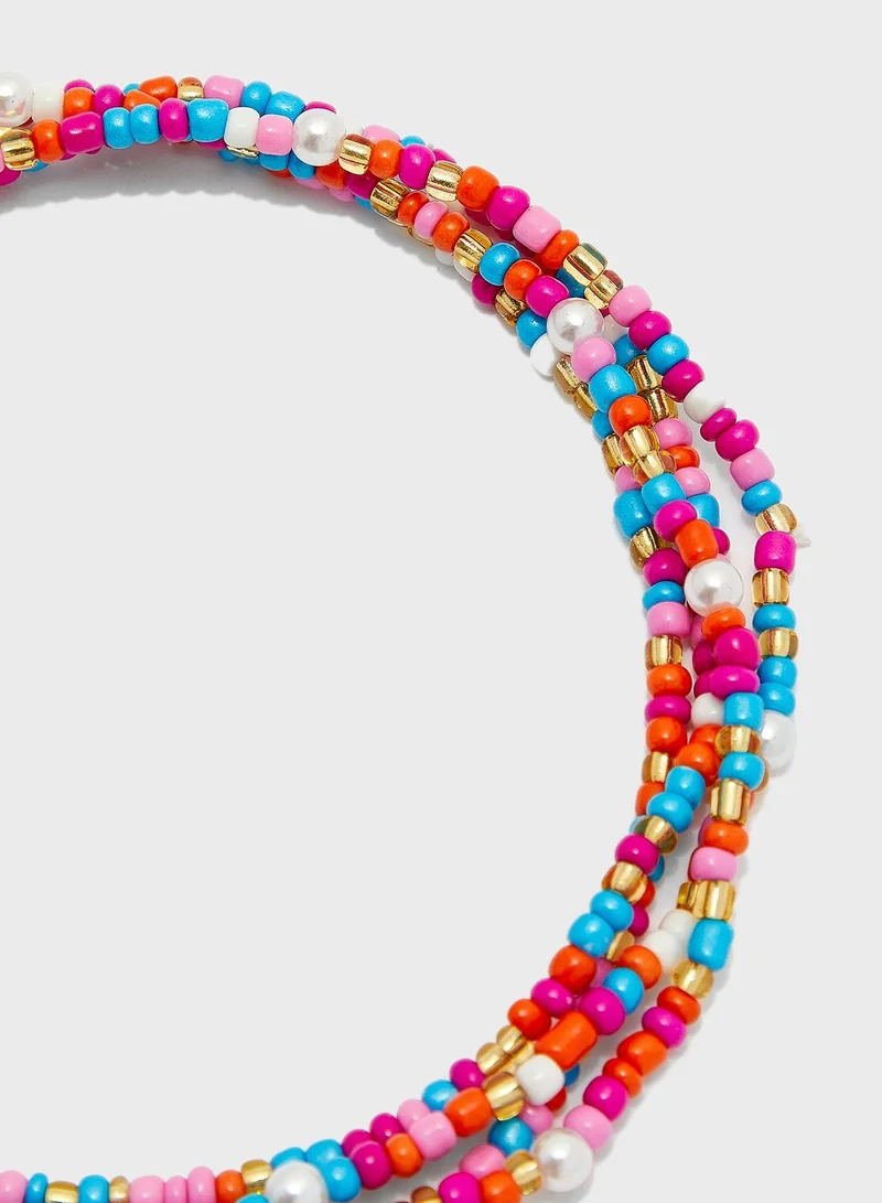 VERO MODA Karin Beaded Choker Necklace