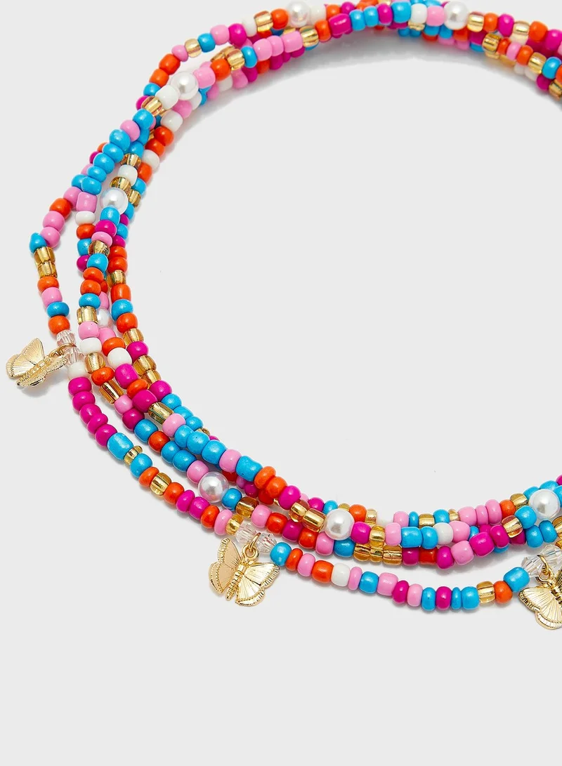 VERO MODA Karin Beaded Choker Necklace