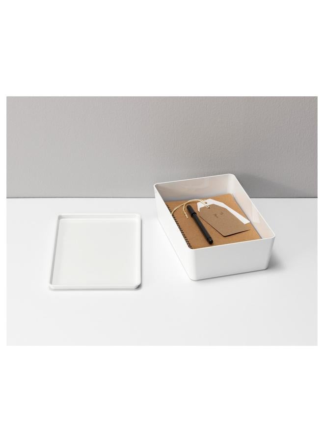 Zaboon Box With Lid, White, 18X26X8 Cm - Image 2