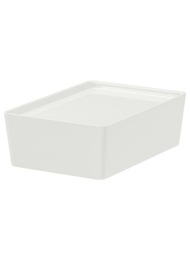 Zaboon Box With Lid, White, 18X26X8 Cm - Image 1
