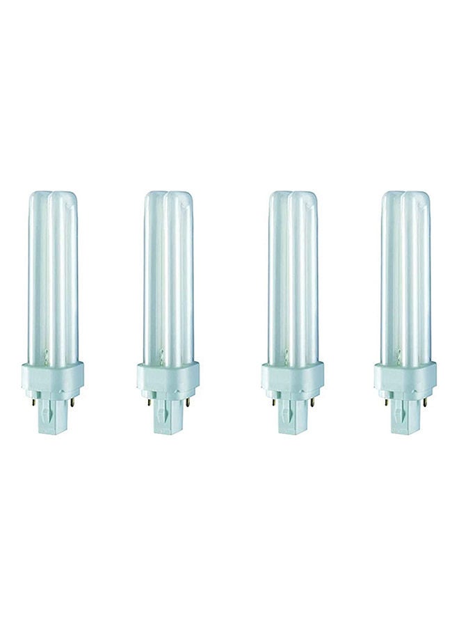 Osram 4-Piece Dulux D Home Decorative Durable  2 PIN G24d-2 18W 1200lm Fluorescent Lamp Cool White  - Image 1