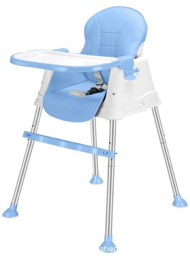 Supaar Baby Portable High Chair With Adjustable Height, Meal Tray, Blue - Image 2