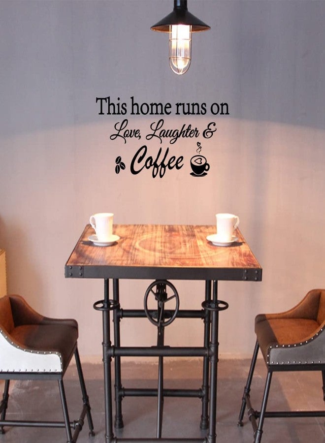 Fencosyn This Home Runs on Love Laughter and Coffee Removable Vinyl Art Wall Decal Stickers Home Decor - Image 2