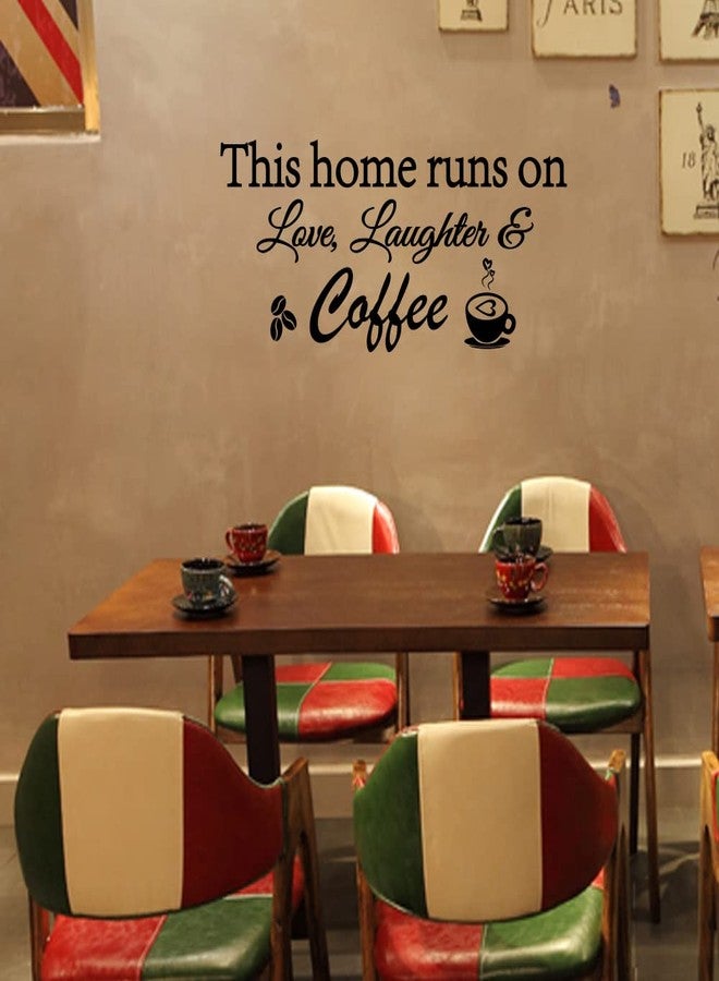 Fencosyn This Home Runs on Love Laughter and Coffee Removable Vinyl Art Wall Decal Stickers Home Decor - Image 5