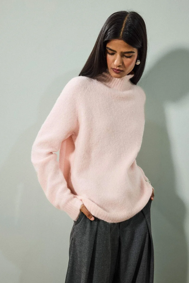 ديفاكتو Regular Fit Turtleneck Knitwear Pullover