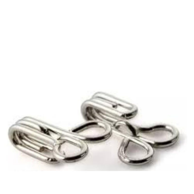INSTITCH INSTITCH Blouse Hooks Stainless Steel for BlouseDresses Tailoring Pack of 100 pc Silver  - Image 1