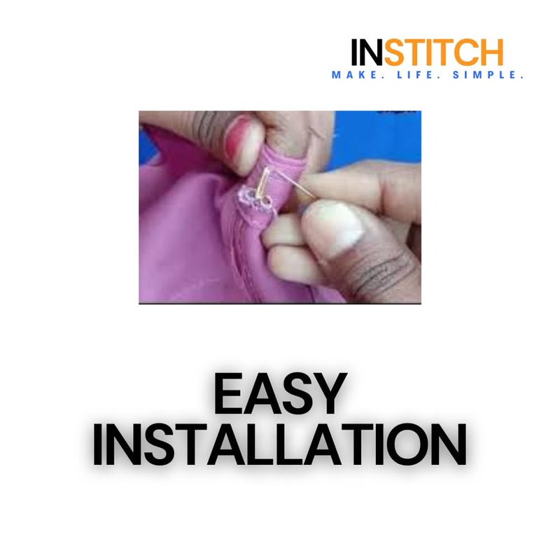 INSTITCH INSTITCH Blouse Hooks Stainless Steel for BlouseDresses Tailoring Pack of 100 pc Silver  - Image 4