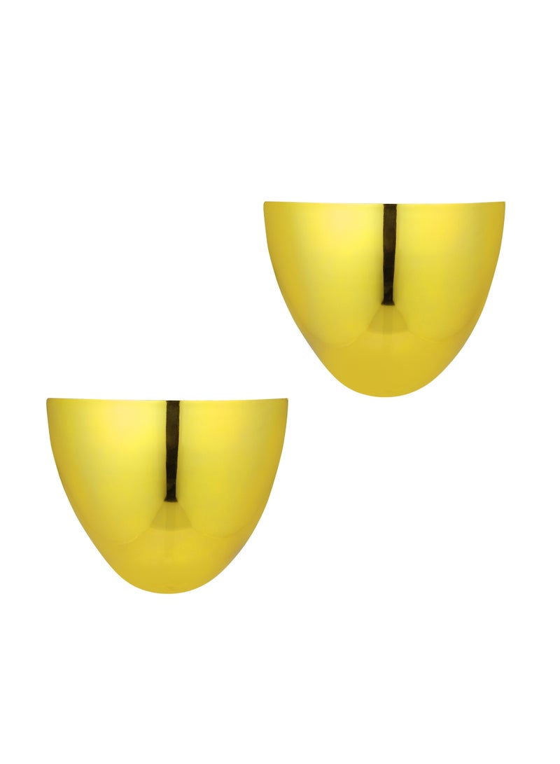 European Brass Wall Hanging Planter Set of 2 – Metal Indoor Pots for Home Décor by European Brass - Image 3