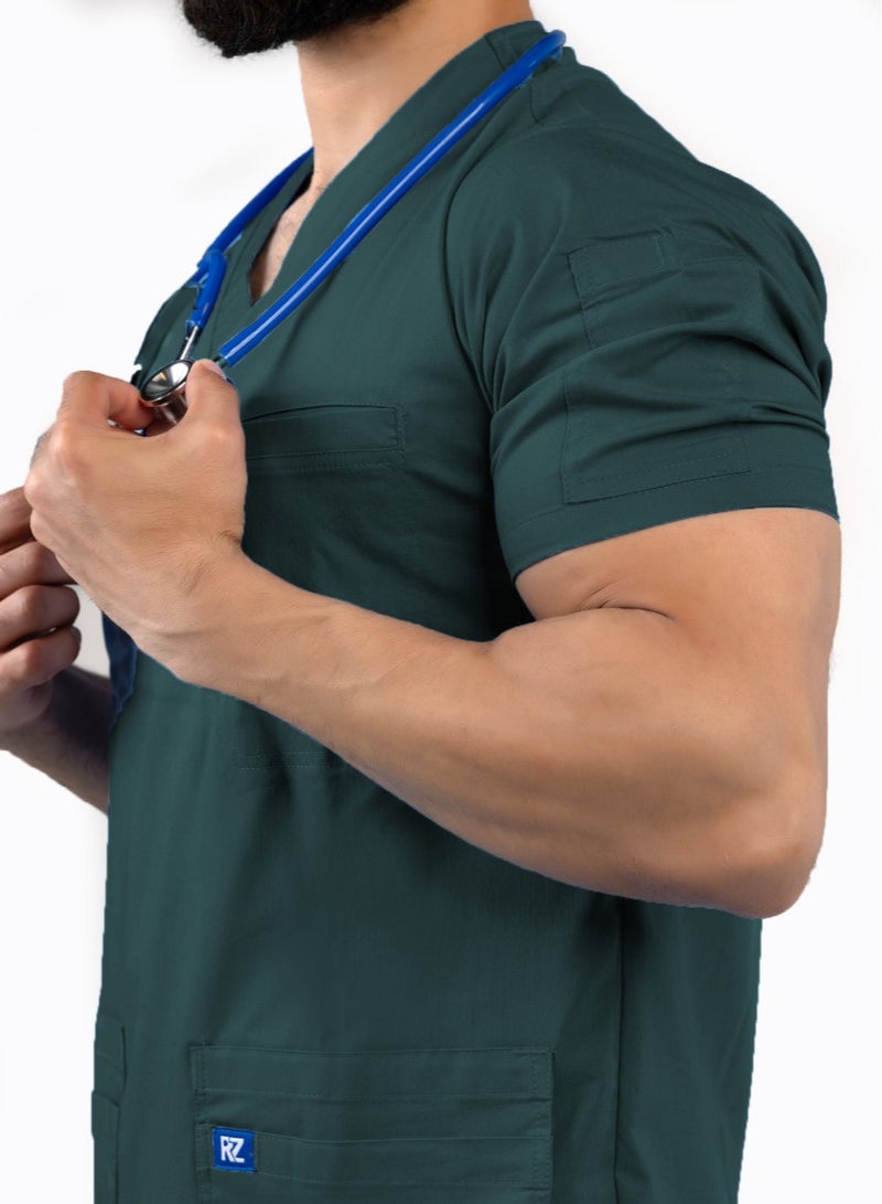 RZ The ideal choice for medical professionals is a medical scrub  for men, in the color of jeans.  - Image 2