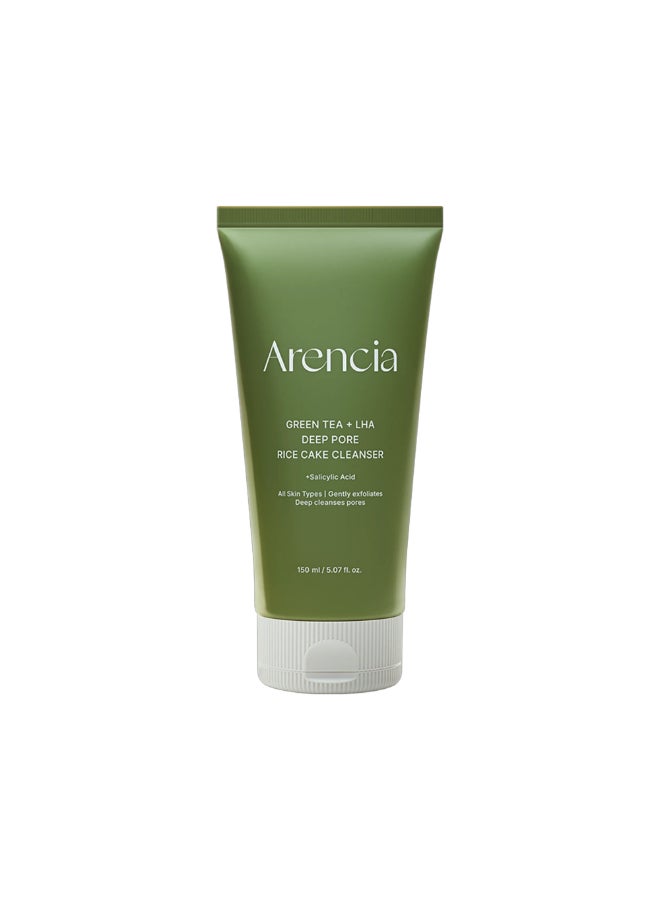 arencia حمض الساليسيليك، شاي أخضر + LHA منظف كعكة الأرز العميق – تنظيف عميق للمسام، غسول وجه لحب الشباب، مزيل للرؤوس السوداء، 5.07 أونصة سائلة - Image 1