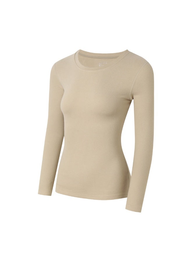 NIBEMINENT Pure Cotton Women's Thick And Warm Fleece Pullover Base Layer Shirt Suitable For Wearing As An Inner Layer Under Clothes Or As An Outer Layer Pullover Base Shirt - Image 1