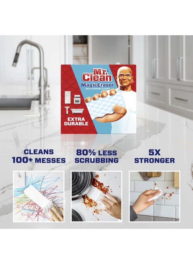 Mr Clean ممحاة سحرية، متينة للغاية، منظف متعدد الأغراض، للأحذية، الحمام، الدش، ونوافذ السيارات وزجاج السيارات، وسادات تنظيف، 10 قطع - Image 2