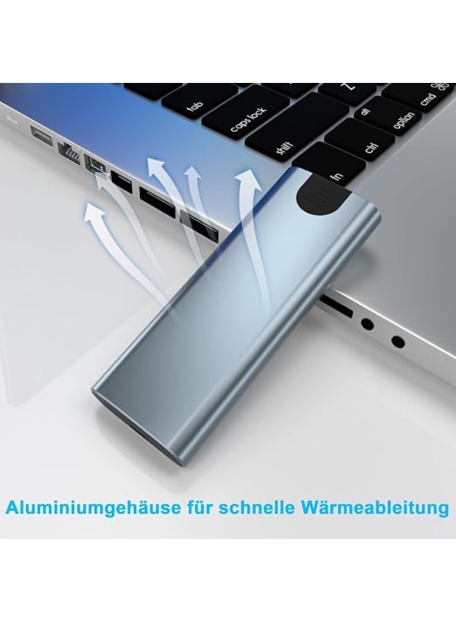 علبة خارجية لوحدات تخزين M.2 NVMe وSATA، منفذ USB 3.2 Gen 2 بسرعة 10 جيجابت/ثانية، مع كابل USB-A وUSB-C، تدعم مقاسات 2230 و2242 و2260 و2280 - Image 4