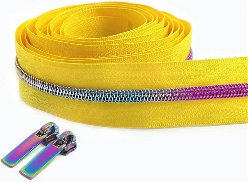 Zipper 1/2/3/4/5Meters 5# Nylon Zipper Tapes Zips Slider Coil Zippers Bag Purse Pocket Zip Pull Head Repair Kit DIY Sewing(Color-03,4MZip4PcsSliders) - Image 1
