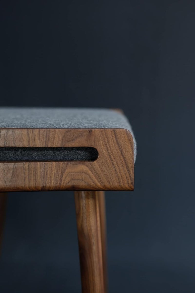 Streem Solid Wood Stool/Seat/Ottoman/Bench in Solid Sheesham Wood Stool with Cushion | Sitting Chair with Handle (75 CM Bench) - Image 3
