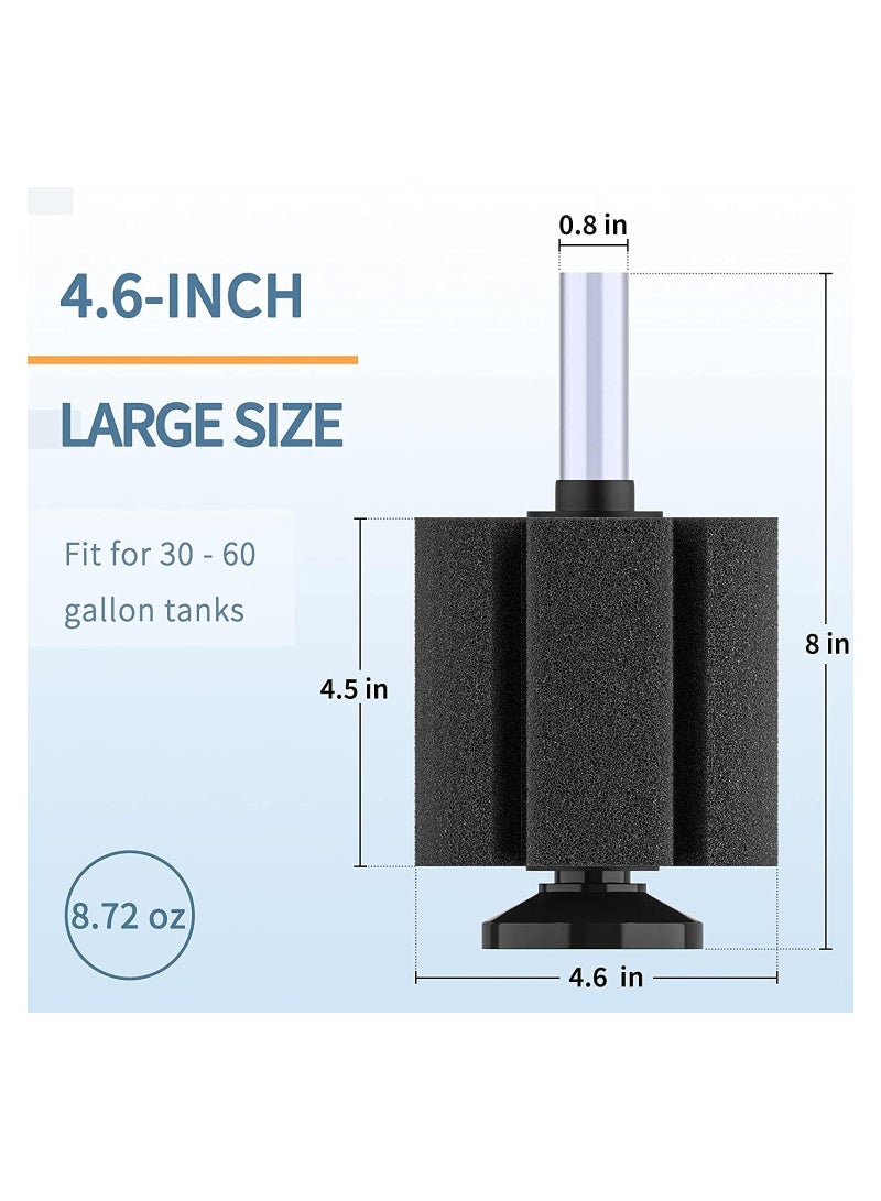 Aquarium Fish Tank Biochemical Cotton Filter, Nano Bio Sponge Filter, Quiet Betta Fry Shrimp and Small Fish Foam Filter, for Fish Tank Up to 60 Gallon, Water Fairy Cotton 3 Pack, XY-380 - Image 2