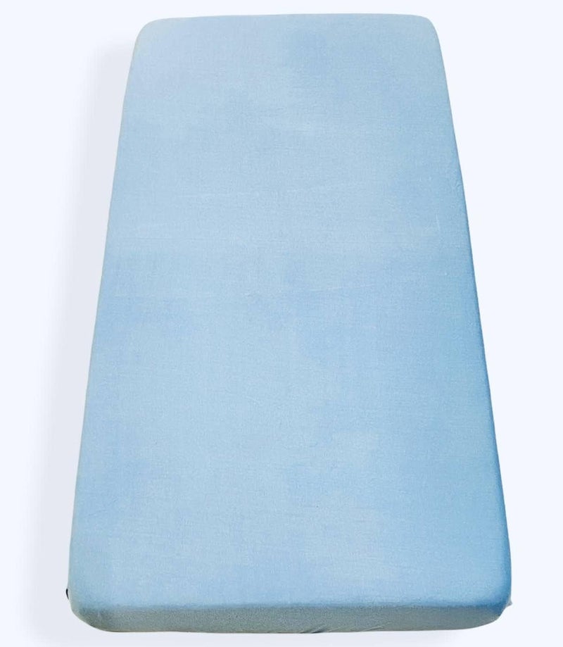 2 x Cot Fitted Sheets 120x60cm - 100% Cotton, Soft breathable baby cot sheets (Blue) - Image 3