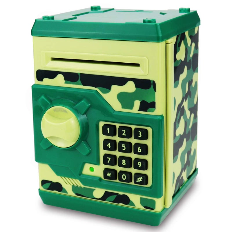 TOPBRY Kids Electronic Piggy Bank Mini ATM Toy for 314 Year Old Boys and Girls Camouflage Green - Image 2