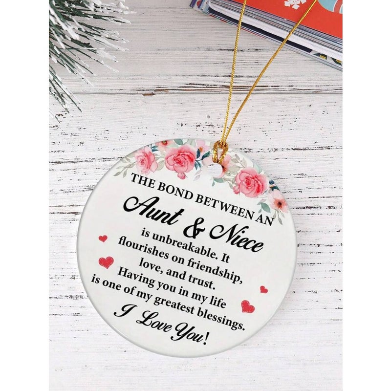 1pc Unbreakable Aunt-Niece Bond Acrylic Pendant Decoration, Gift, Window Hanging Memorial Gift, Tree Ornament, Home Decor, Room Decor, Wall Decor Gifts Birthday Graduation Christmas Decorations  Christmas - Image 5