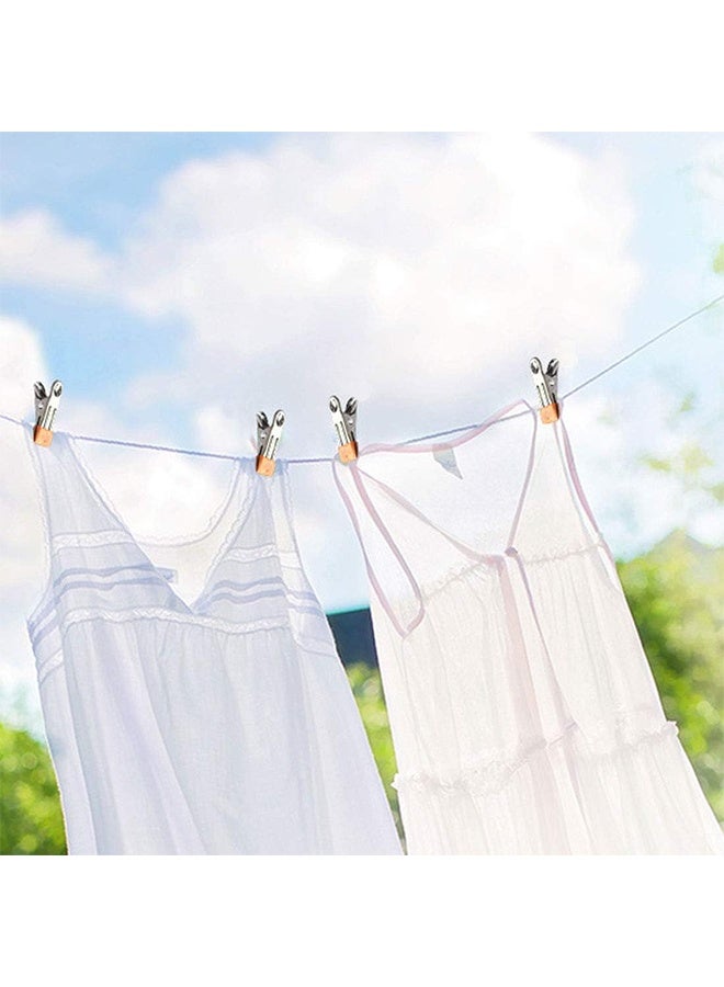 Stainless Steel Clothes Pins: 40 Pack Metal Beach Towel Clips, Pool Cover Pins, Heavy Duty Closure Pins, Hanging Towel Clips Cloth Clips, Beach Chair Towel Clips, Stainless Steel Clothespins for Drying Socks, Hanging Clips, Heavy Duty Clothes Pins, Metal Clips for Crafts - Image 5