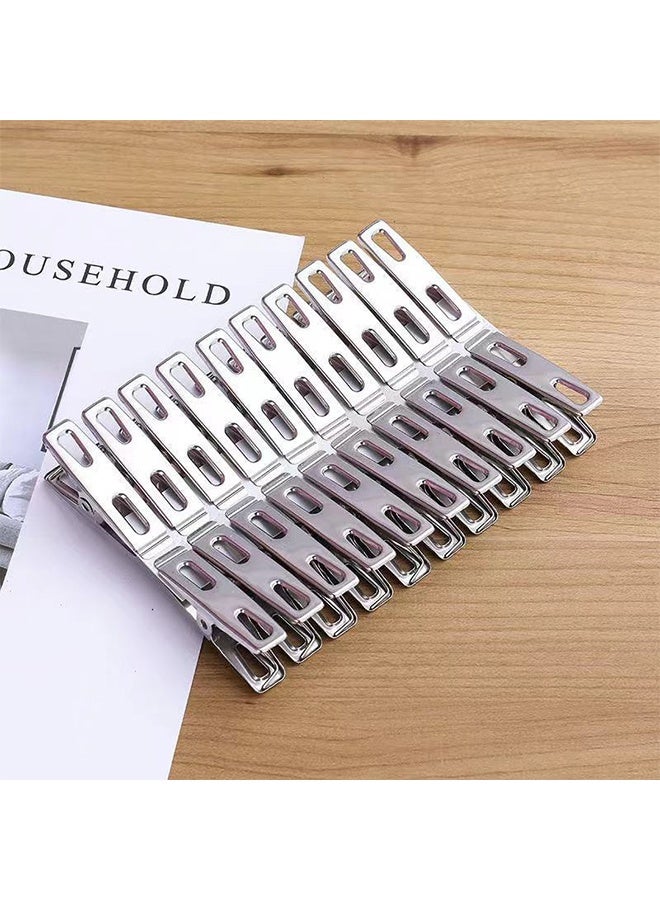 Stainless Steel Clothes Pins: 40 Pack Metal Beach Towel Clips, Pool Cover Pins, Heavy Duty Closure Pins, Hanging Towel Clips Cloth Clips, Beach Chair Towel Clips, Stainless Steel Clothespins for Drying Socks, Hanging Clips, Heavy Duty Clothes Pins, Metal Clips for Crafts - Image 4