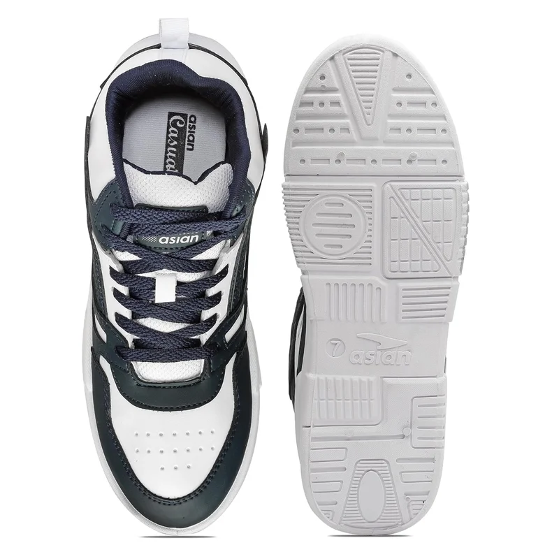 أسيان Navy And White Casual Sneakers For Men And Boys
