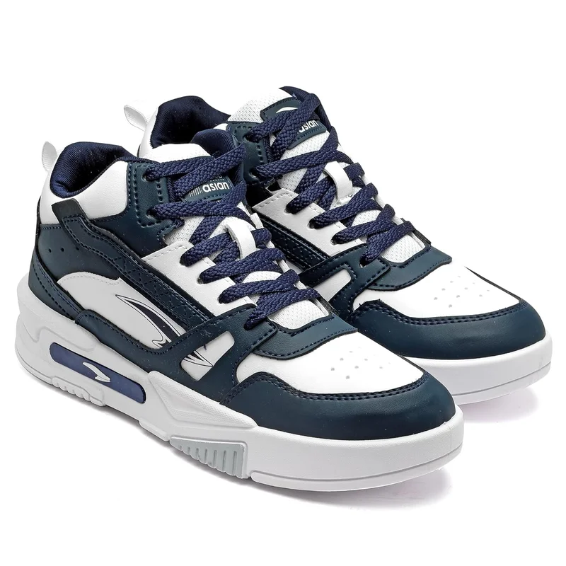 أسيان Navy And White Casual Sneakers For Men And Boys