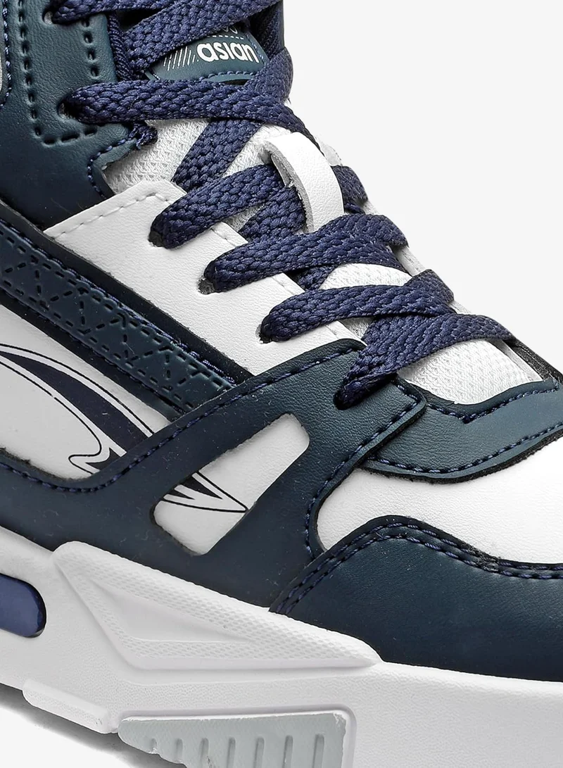 Asian  Navy And White Casual Sneakers For Men And Boys for Men | Best Price UAE
