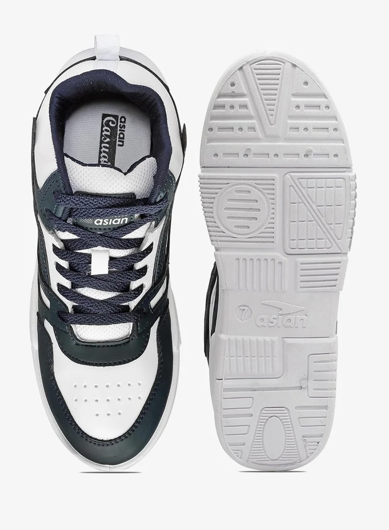 Asian  Navy And White Casual Sneakers For Men And Boys for Men | Best Price UAE