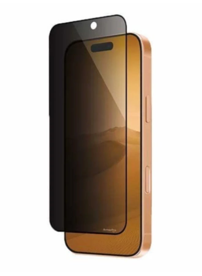 تيمبرد غلاس واقي شاشة الخصوصية لجهاز iPhone 17 Pro Max - زجاج مقوى 9H، مضاد للسقوط، مضاد لبصمات الأصابع، شفاف عالي الدقة 2.5D - Image 1