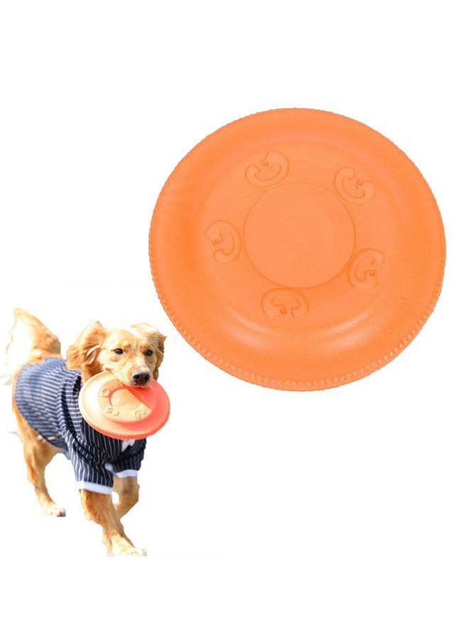 Neostyle Dog Frisbee,Sport Outdoor Interactive Dog Toys,Interactive Throwing Toy (22cm, Orange)  - Image 1