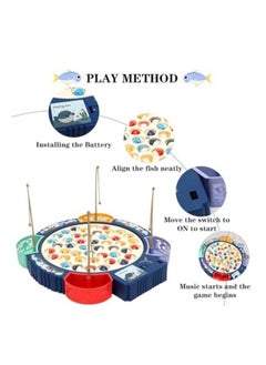 Magnetic Fishing Game, Kids-Ages 2, 3, 4 Years Boys Girls, 4 Rods and 45 Fish, Motor Skills with Music Board, Magnetic-Danny Forso 7  - Image 2