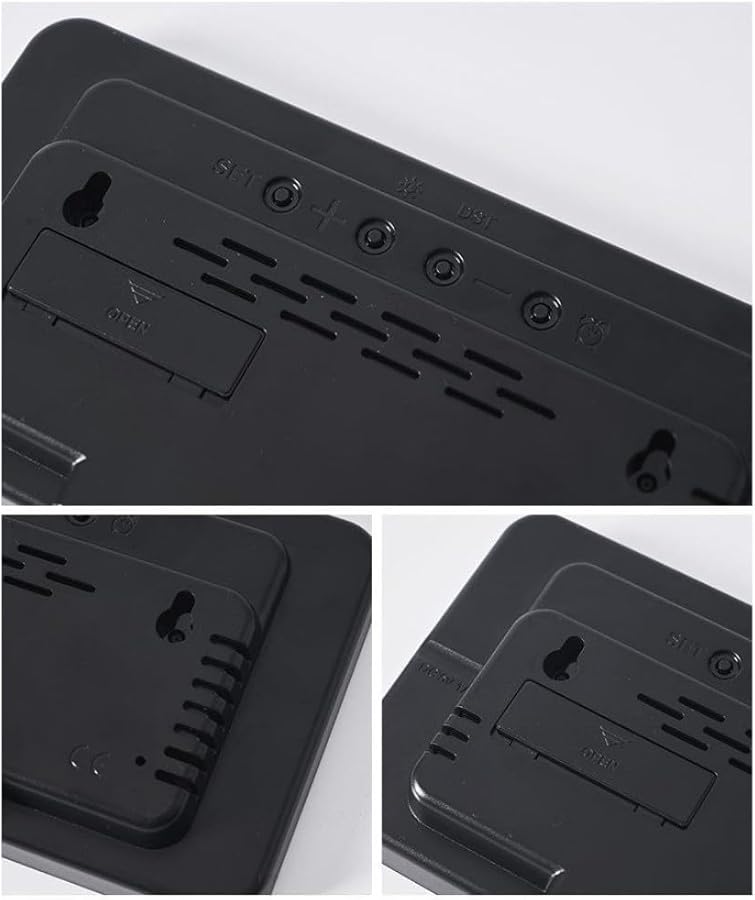 Orange LED Digital Wall Clock Oversized Display Time Week Date Alarm Dual Time Battery - Image 4