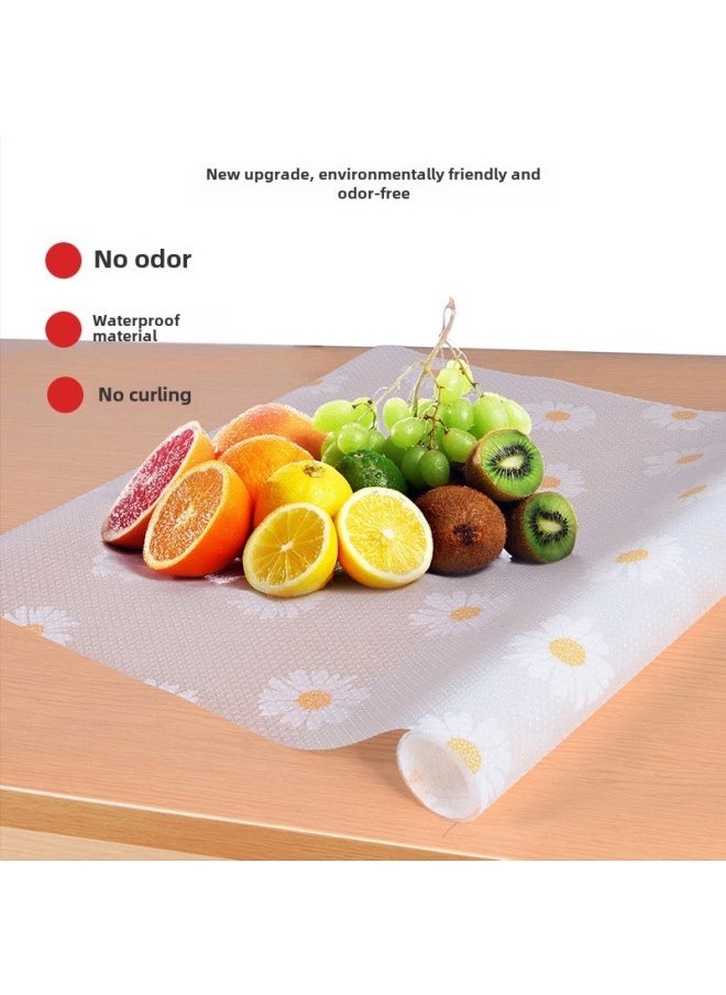 Generic - EVA Thickened Printed Table Mat Cabinet Mat Shoe Cabinet Drawer Moisture-proof Mat Paper Cutting Kitchen Waterproof Oil-proof Mat-Color:Black Dots-Specifications:30*150cm - Image 1