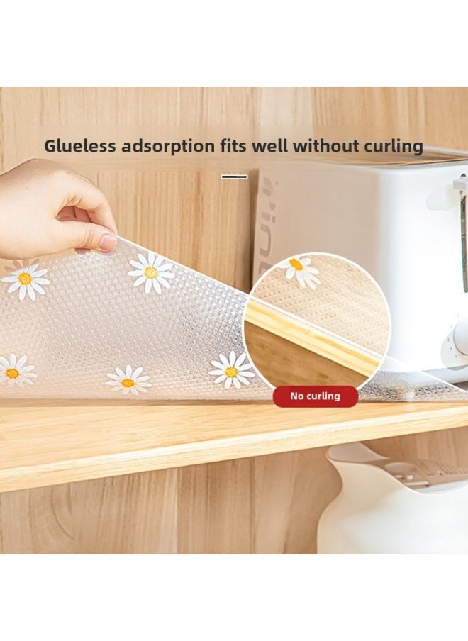 Generic - EVA Thickened Printed Table Mat Cabinet Mat Shoe Cabinet Drawer Moisture-proof Mat Paper Cutting Kitchen Waterproof Oil-proof Mat-Color:Black Dots-Specifications:30*150cm - Image 1