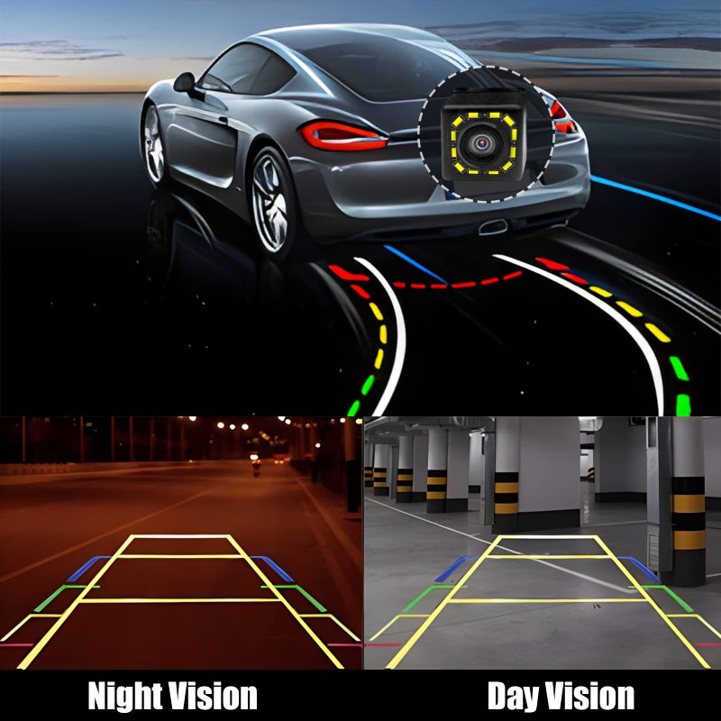 QUICTO Car Backup Camera, Waterproof Ultra HD 12 LED Night Vision Rear View Camera, 170Â° Wide View Angle Long License Plate Frame Camera, Universal Cars, SUV, Trucks, RV - Image 5