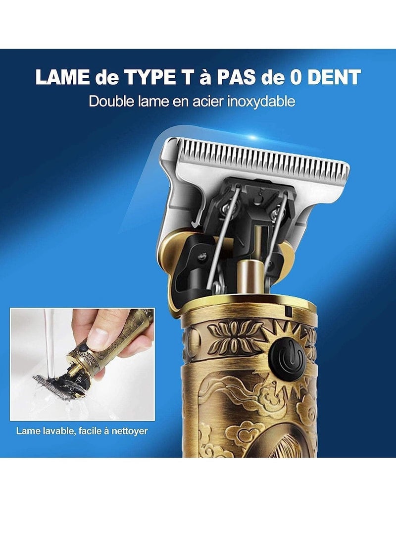 Professional Men’s Hair Trimmer, Long Hair Trimmer, Beard Trimmer, Cordless Hair Trimmer, Rechargeable, LED Display, - Image 3