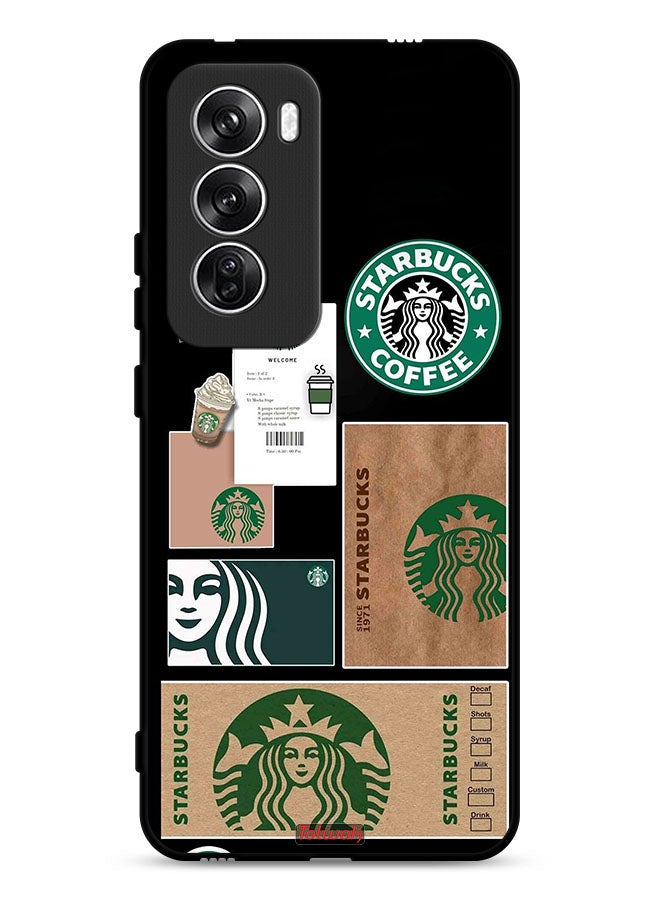 Tolwak Oppo Reno12 5G Protective Case Cover Starbucks Sticker - Image 1