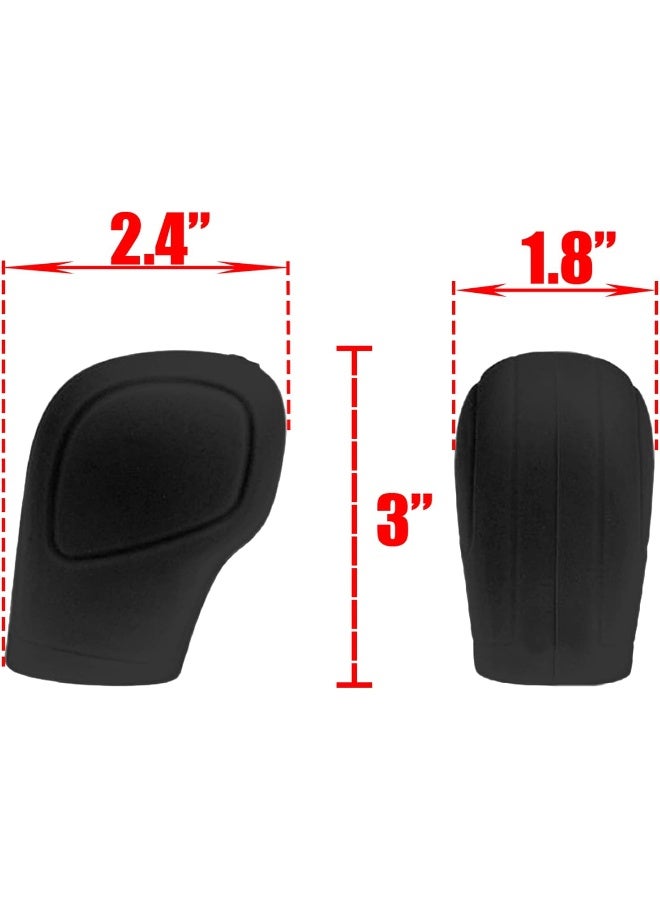 AUTUT Universal Elastic Silicone Car Automatic Gear Shift Knob Cover Car Shifter Protector, Black - Image 2