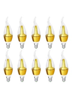 10 Piece LED Candle Angular Bulb 5 Watt Warm Light