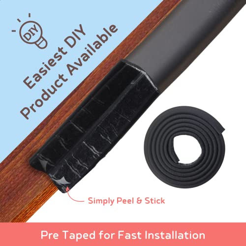 BabySafeHouse Child Proofing Pre-Taped Edge Guard Strip (26ft- Pack of 4) for Sharp Edges of Furniture & Corners (Black Color) - Image 2