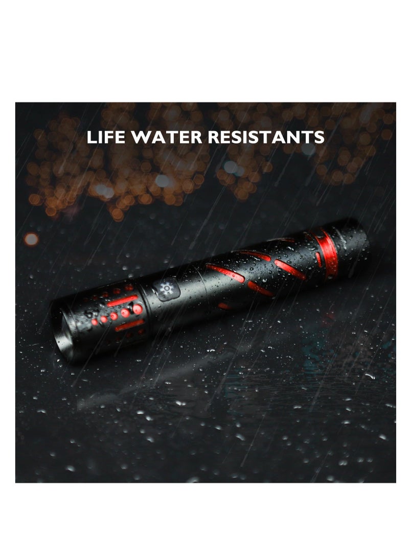 SYOSI - Fast Rechargeable Flashlights for Home, Tactical Flashlights High Lumens 20000, 3 Modes Zoomable Waterproof Mini Flashlight, Powerful LED Flash lights for Camping, Hiking (Battery Include) - Image 1