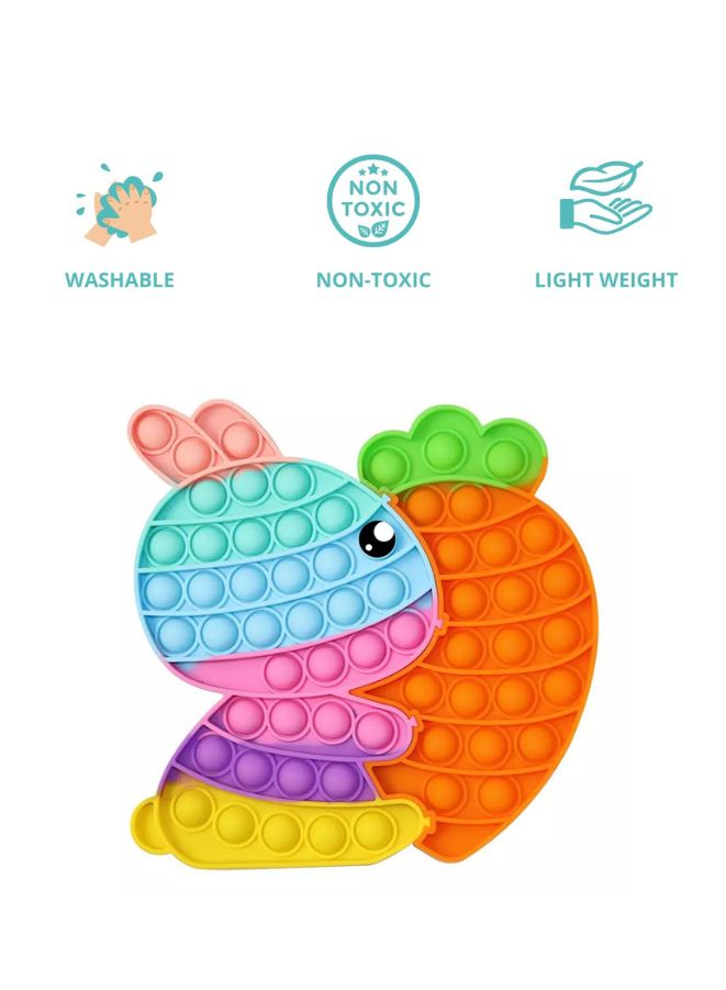 Push Pop Bubble Fidget Toy Silicone Animal Sensory Squeeze Toy Stress Relief Anti-Anxiety ADHD Autism Special Fidget Popper Gift for Kids and Adults Rabbit B  - Image 2